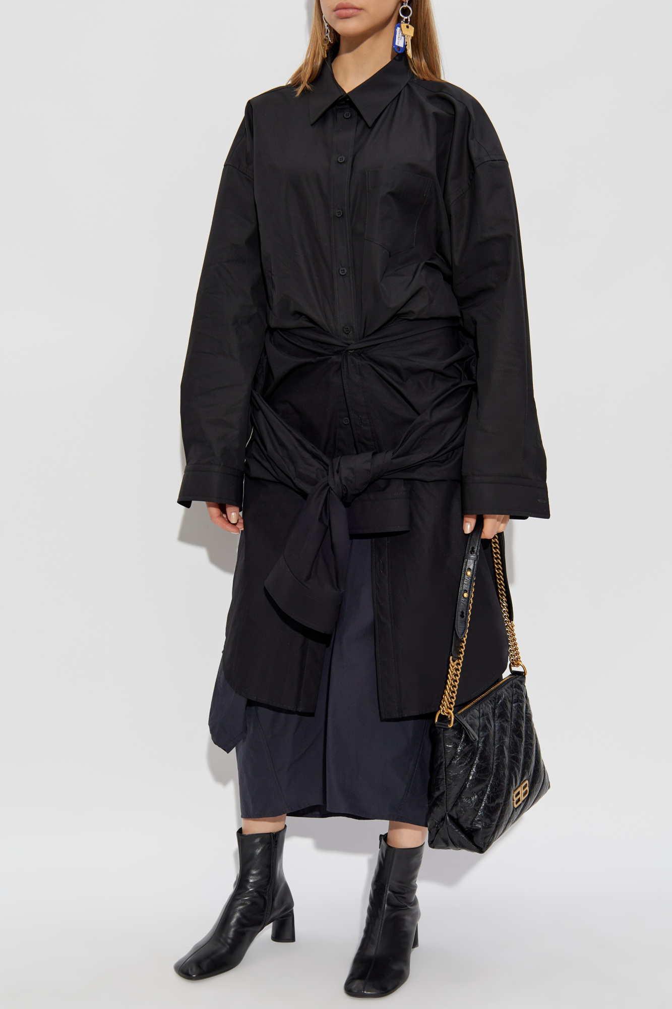 Black Dress with tie Balenciaga - Vitkac Canada